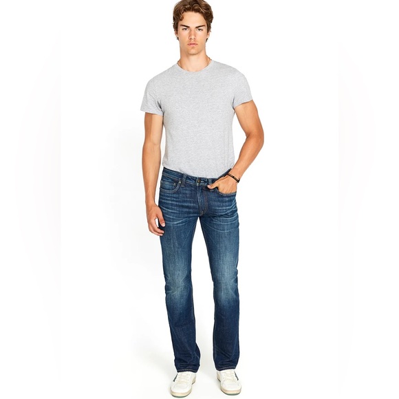 Buffalo Relaxed Straight Driven Men's Jeans in Dark Blue Sanded NWT - Picture 2 of 5